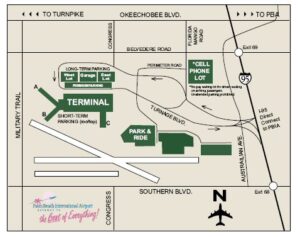 Map of Palm Beach International Airport