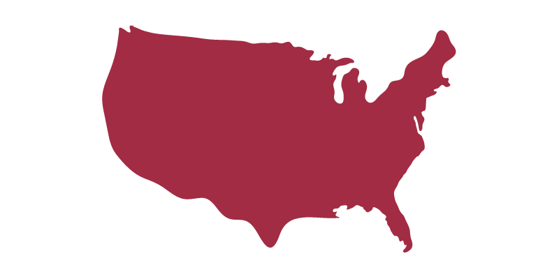 outline of the continental United States